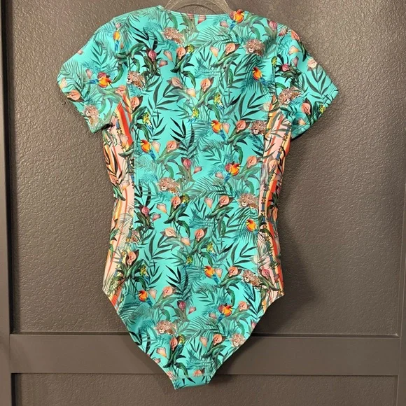 JOHNNY WAS • Tania neoprene jungle print one piece swimsuit - Large - Picture 13 of 14